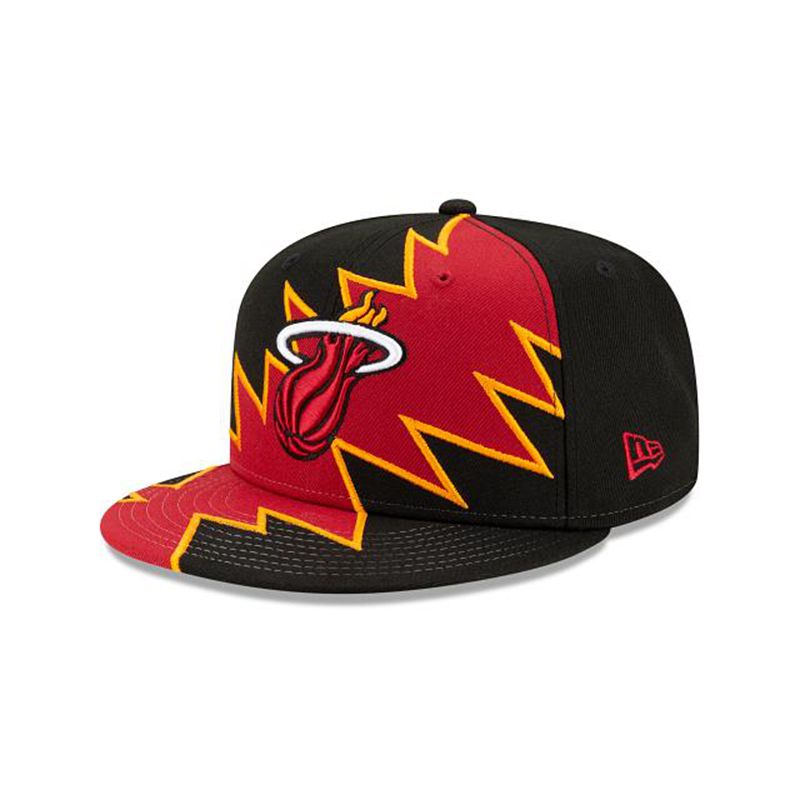 NBA Miami Heat Flash 9Fifty Snapback (JWA0983) - Black New Era Caps